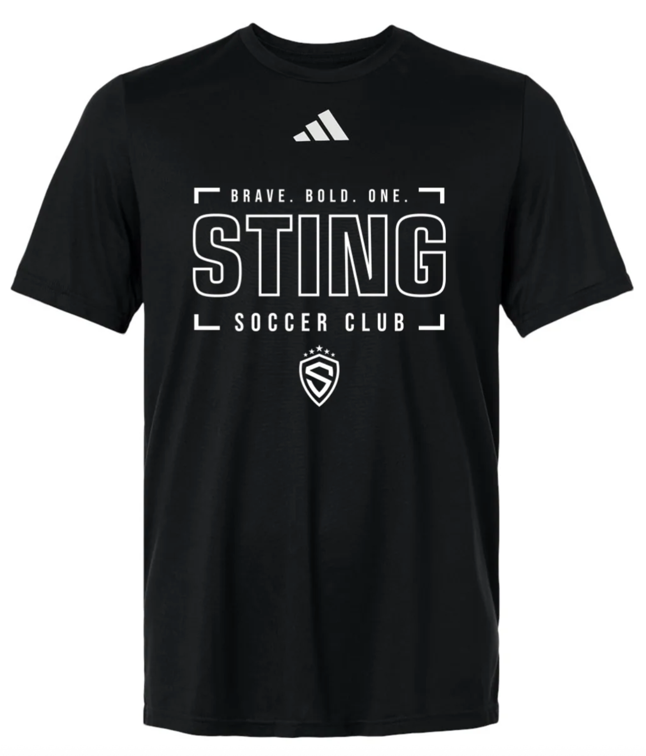 Sting Grid Adidas Men's Pregame T-Shirt | Black/White