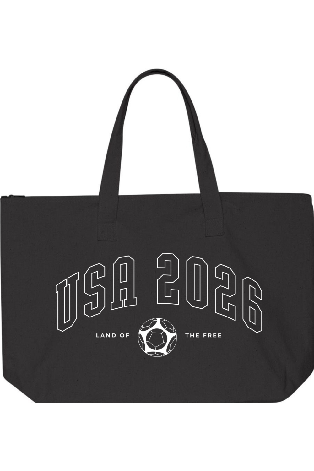 USA 2026 | Cotton Canvas Tote Bag with Zipper Top Closure