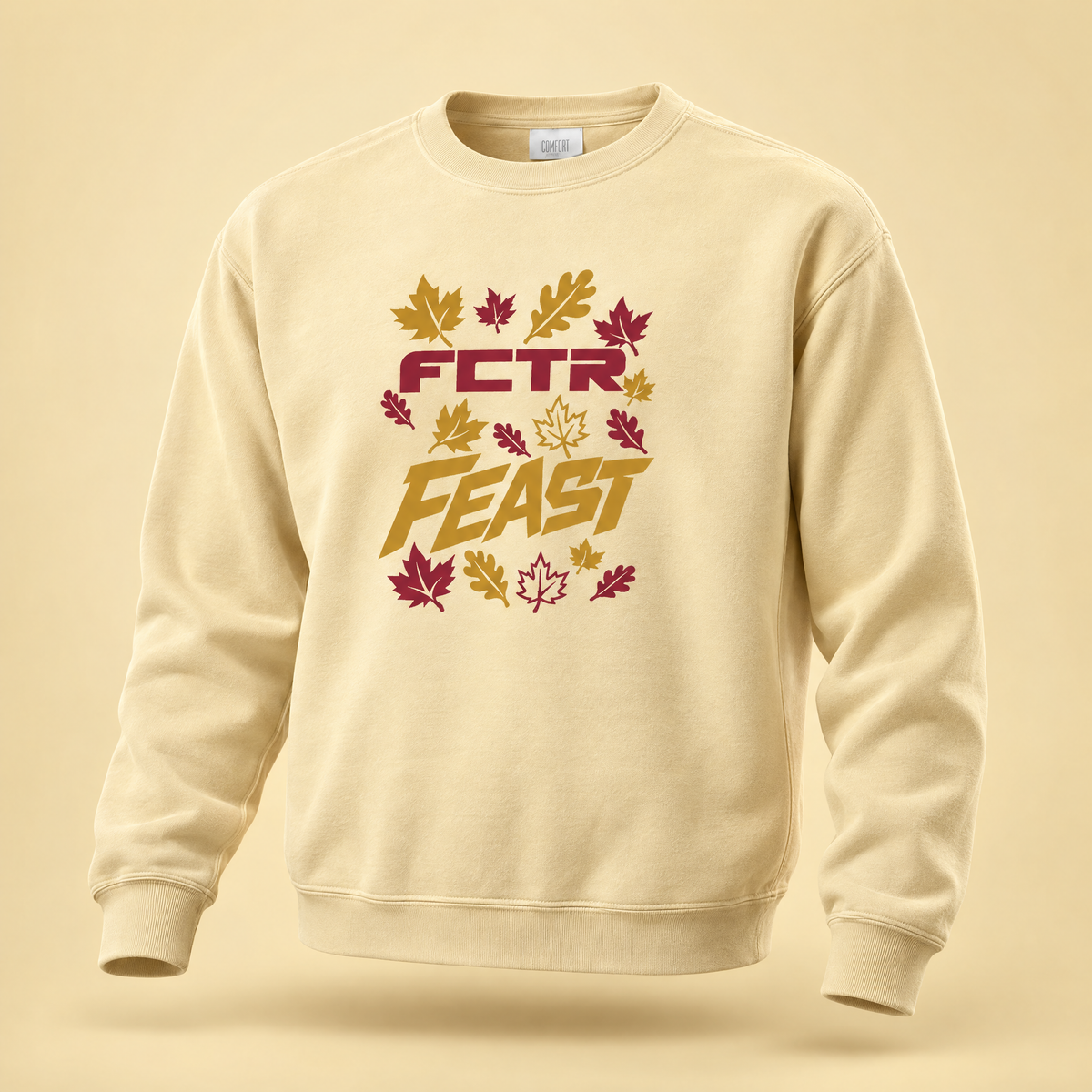 FCTR Feast | Adult Falling Leaves Stack Crewneck Sweatshirt