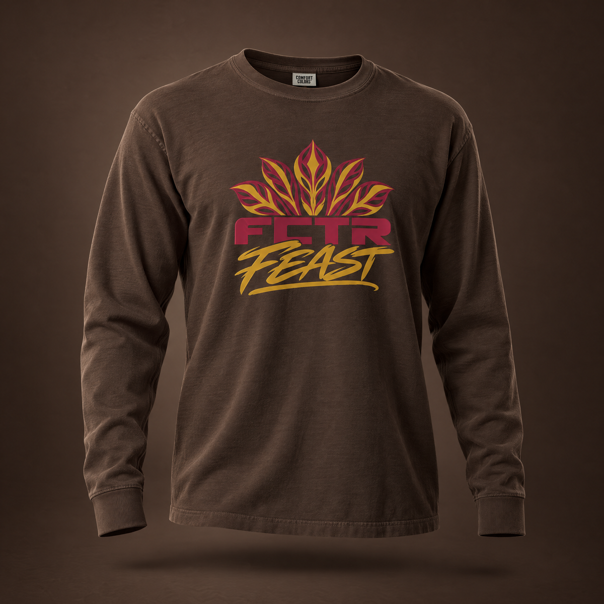 FCTR Feast | Adult Harvest Crest Garment-Dyed Long Sleeve T-Shirt