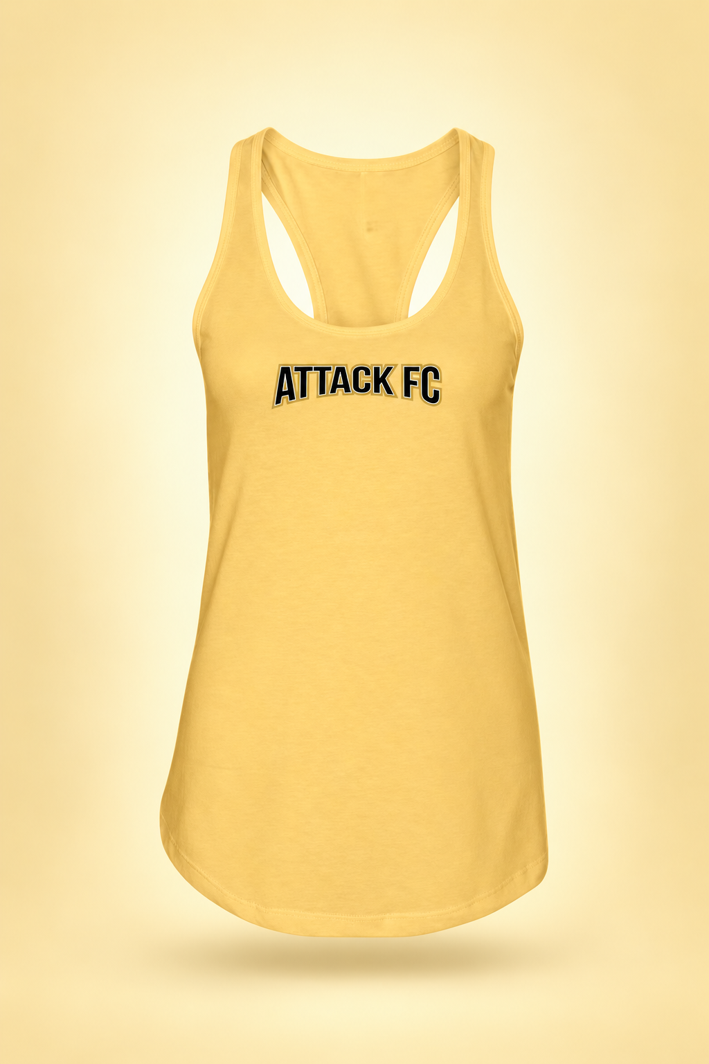 Attack FC | Next Level Ladies Racerback Tank – front view